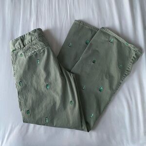 J. Crew Embroidered Bug Pants